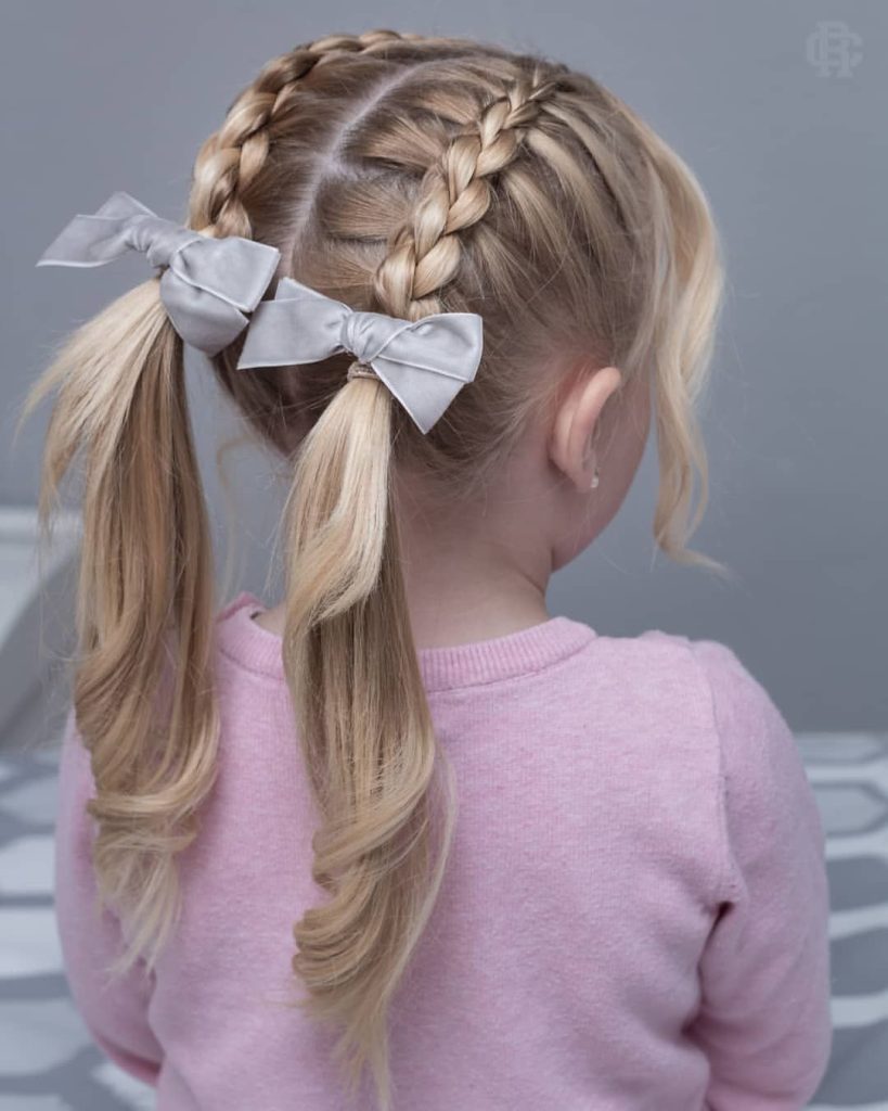 Braided pigtails- toddler hairstyle- hairstyles for baby girls